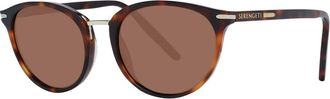 Serengeti Eyewear Brown Acetate & Metal Womens Sunglasses
