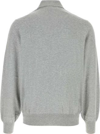 Brunello Cucinelli Mens Cotton Polo Shirt Gray