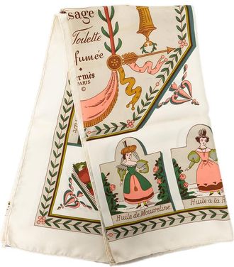 Herm&egrave;s Pre-owned Hermes Huile Rafraichissante a L Usage de la Toilette Parfumee Silk Scarf 90 Ladies RBXU0Y1YP7C8MESH