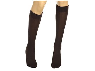 Wolford Velvet De Luxe 50 Knee-Highs Womens Knee High Socks Shoes Nearly Black : SM, Nylon/Spandex