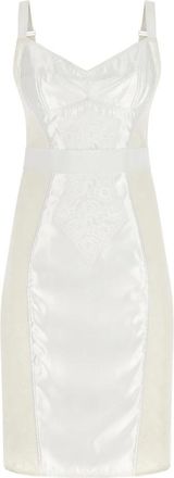 Dolce & Gabbana Kleedjes, Dames, Wit, L, Katoen, Floral Lace Corset Dress