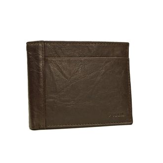 Fossil Wallet for Men Neel, Leather Bifold brown 11.4 cm L x 2.5 cm W x 9.5 cm H ML3890200