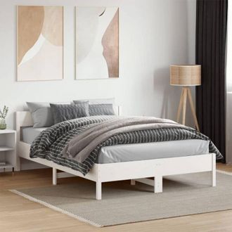 vidaXL Vidaxl - Letto senza Materasso Bianco 140x190 cm Legno Massello di Pino