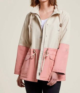 Tribal Lined Two Toned Jacket In Flax