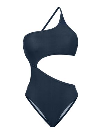 Lascana Monokini LSCN BY LASCANA Gina, Damen, Gr. 42, Cup C/D, blau (nachtblau), Recycling-Polyamid, unifarben, Badeanz&uuml;ge Monokini, mit seitlichem Cut-Out
