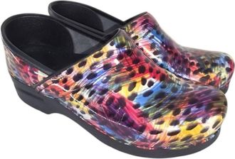 Dansko Womens Professional Clog In Paint Storm Patent