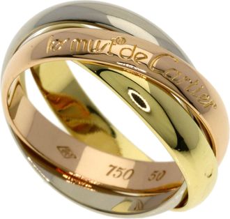 Cartier Trinity Yellow Gold (18K) Pink Gold (18K) White Gold (18K) Band Ring (Pre-Owned)