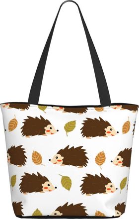 AOOEDM Autumn-Leaves And Hedgehog Ladies Shopping Bag 13x11x7in.The Perfect ValentineS Day Gift.It Is The Best ValentineS Day Gift For Mom, Daughter, Wife,Et