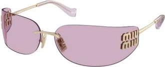 Miu Miu Accessoires, Dames, Geel, ONE Size, MU A51S Zonnebril