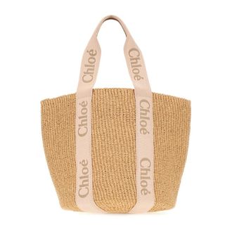Chlo&eacute; Large Woody Basket - female - Chlo&eacute; - Shopping Bags - Beige - ONE SIZE - Bags