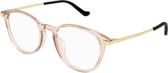 Gucci Ronde Optische Bril - unisex - Brillen - Roze - 51 MM - Accessoires