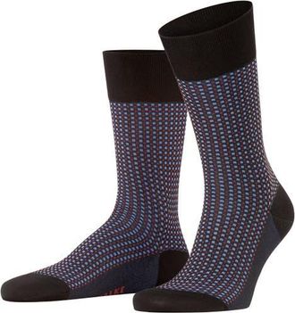 Falke Uptown Tie Patterned Dress Socks in Black at Nordstrom, Size Medium