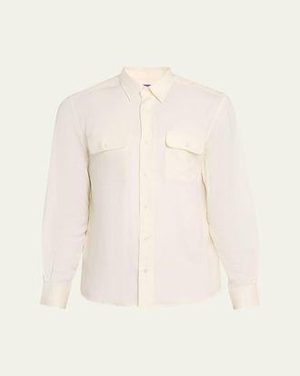 Ralph Lauren Purple Label Silk-Linen Shirt