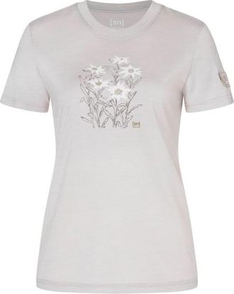 super.natural Edelweiss Bio Jersey Tee Merinoshirt f&uuml;r Damen | grau