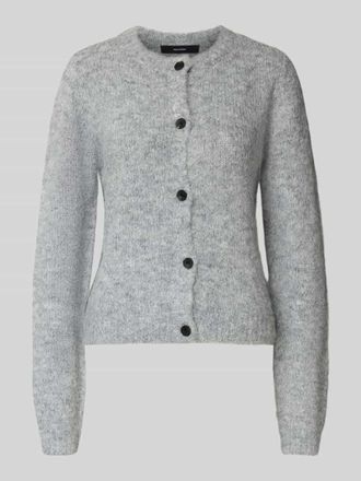 Vero Moda Regular Fit Strickjacke mit Woll-Anteil Modell NOVAH in Mittelgrau, Größe XL