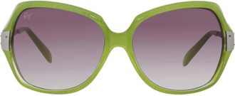 Betsey Johnson Snoke Square Ladies Sunglasses BJ8045P GRN S GRNSMK