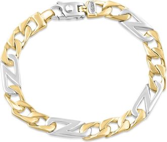 Pompeii3 Mens figaro 14k Gold (39gram) or Platinum (63gram) 8.5mm Link Bracelet 8.25