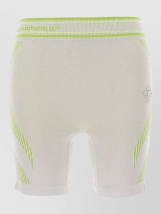 Casablanca seamless shorts contrast stripe ribbed hem