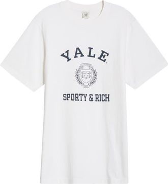 Sporty & Rich Gender Inclusive Veritas Graphic T-Shirt in White at Nordstrom, Size X-Small
