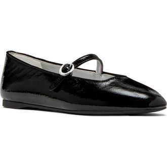 Kate Spade New York halo crinkled patent leather mary jane in Black at Nordstrom, Size 5.5