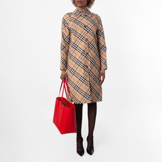 Burberry Reversible Gabardine Car Coat, Brand Size 6 ( US Size 4 )