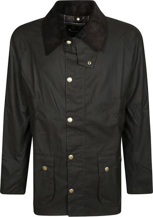 Barbour Jassen, Heren, Groen, L, Gewaxte Hoodie Jas Basis