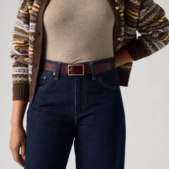 Levi's Rectangle Buckle Belt - Womens - 100 - Purple / Tawny Port