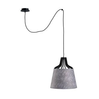 Netlighting Ivo Dome Pendant Ceiling Light Grey 38cm 1x E27 200cm Wire