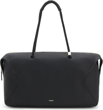 HUGO BOSS Faux-leather tote bag with braided handles