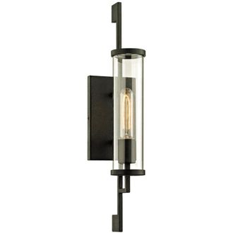 Hudson Valley Lighting Park Slope 1 Aplique De Pared Hierro Forjado, Vidrio, Ip44