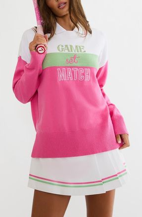 Beach Riot Callie Game Set Match Sweater in Strawberry Matcha at Nordstrom, Size X-Small