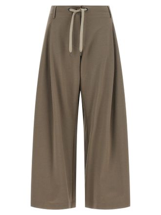 Brunello Cucinelli Gray Cotton Athletic Womens Pants