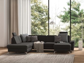 Sit&more Wohnlandschaft &raquo;Padua U-Form&laquo; inklusive Sitztiefenverstellung, Armteilfunktion und Federkern