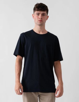 HUGO BOSS Mens BOSS Green Tee Pima Mens Logo T-Shirt - Dark Blue 402 - Navy - Size: 38