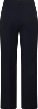Max Mara Womens Straight Trousers Humanity Blue Cotton
