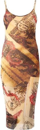 Roberto Cavalli Abito con stampa grafica - Toni neutri