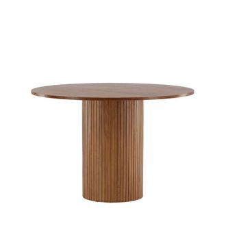 Meubles et Design Mesa de comedor redonda de madera oscura para 4 personas