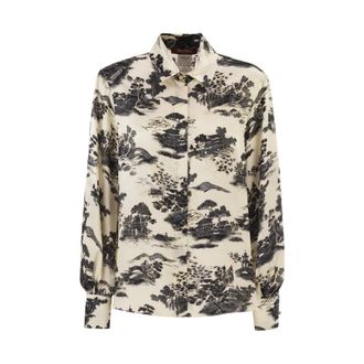 Max Mara Dames, Blouses & Shirts, Veelkleurig, Maat: 2XS Zijde