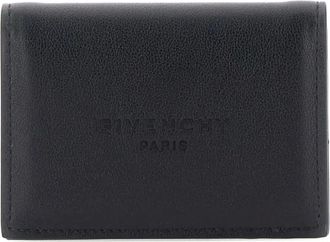 Givenchy Portemonnee met logo-reli&euml;f - Zwart