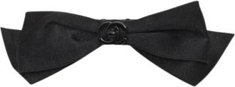 Chanel Pre-owned Barrette - Dames - Vintage Accessoires - Zwart - ONE Size - Satijn - Vintage