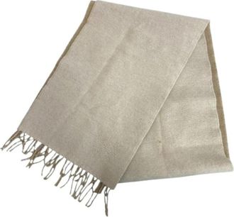 Loewe Pre-owned Cashmere Scarf - Dames - Vintage Accessoires - Beige - ONE Size - Wol - Vintage