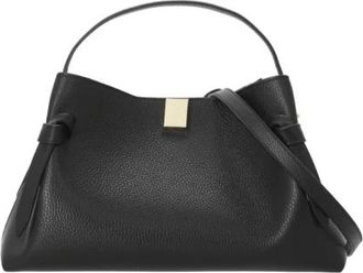 Yuzefi Oyster Mini - Dames - Handtassen - Zwart - ONE Size - Leer - Tassen