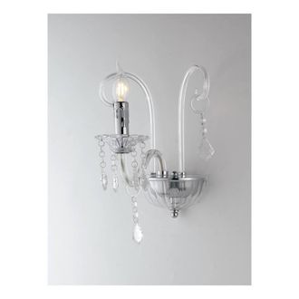 Netlighting Wall Light Chrome Crystal 22x30x25cm in Silver | Size: 22 x 30 x 25 cm