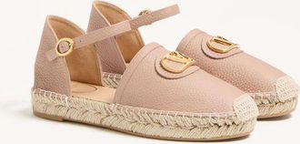 Valentino Garavani Ballerina Vlogo Signature In Vitello Granato 25Mm Donna ROSE CANNELLE 35