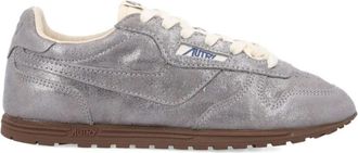 Autry Silver Lace Up Sneakers