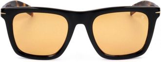David Beckham Db 7066/F/S Bold Tortoiseshell-Patterned Rectangular Sunglasses