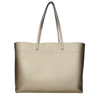 Fendi Damens Umh&auml;ngetasche aus goldenem Leder