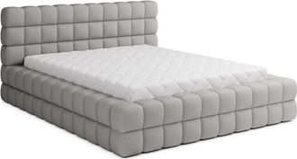 Les Tendances Cama Canap&eacute; 180x200 Con Somier Cloud Tejido Boucl&eacute; Gris