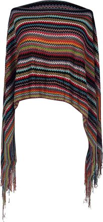 Missoni Patterned Poncho Sweater in Multicolor Viscose