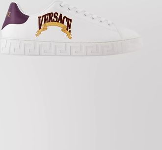 Versace synthetic leather low-top sneakers